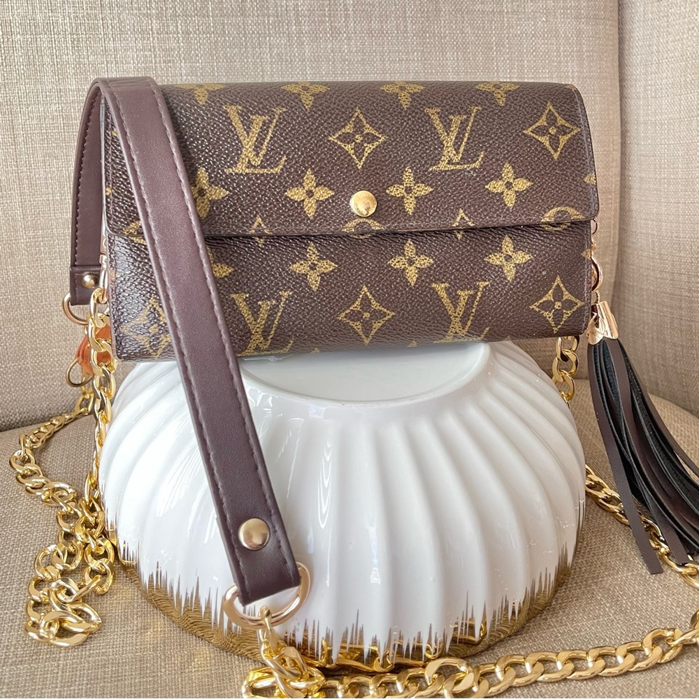 Authentic Louis Vuitton monogram long wallet TH1908 (Q009)